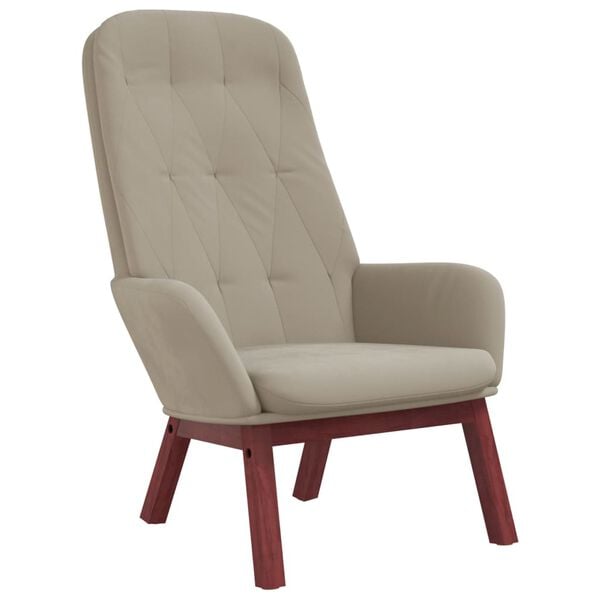 vidaXL Stolica za opu&scaron;tanje svjetlosiva bar&scaron;unasta