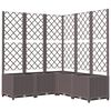 vidaXL Vrtna sadilica s re&scaron;etkom smeđa 120 x 120 x 136 cm PP