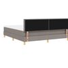 vidaXL LED Box Spring Krevet Sivo-smeđa 180 x 200 cm tkanina