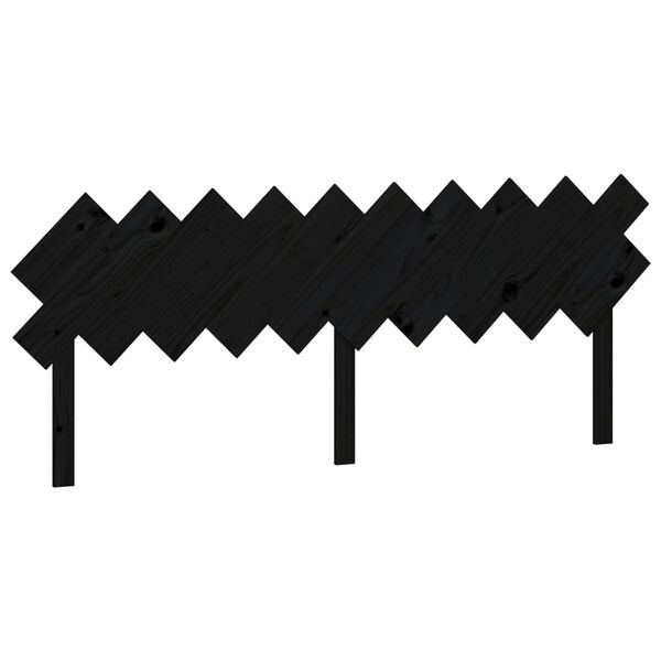 vidaXL Uzglavlje za krevet Crno 196x3x80,5 cm od masivne borovine