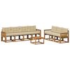 vidaXL Set vanjskih sofa s jastukom 8 pcs Prirodna i bež