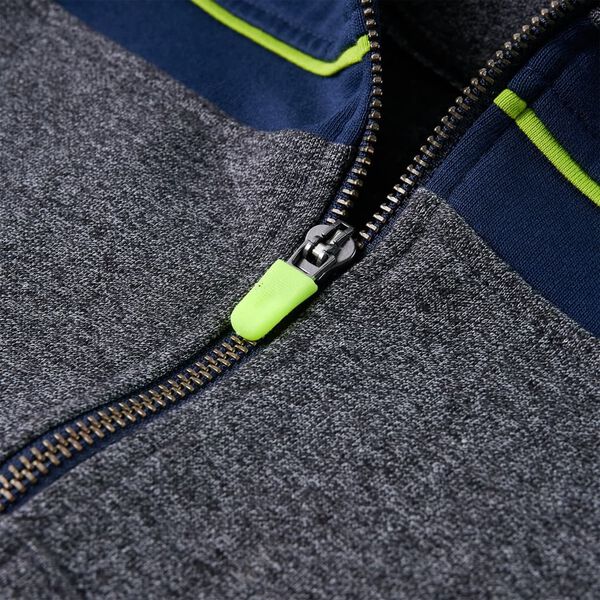 Dječja majica s kapuljačom i patentnim zatvaračem siva pro&scaron;arana 104