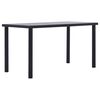 vidaXL Blagovaonski stol crni i siva boja betona 140 x 70 x 75 MDF