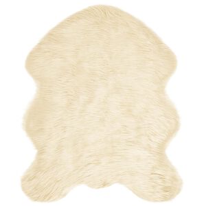 vidaXL Umjetni Tepih od Ovčje Kože Tafalla Krema 50 x 80 cm Poliester