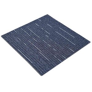 vidaXL Tepih pločica Prugasta Plava 50 x 50 cm 36 kom. PP i bitumen