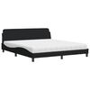 vidaXL Krevet s madracem Dover crni 180x200 cm od tkanine