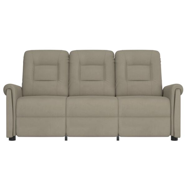 vidaXL Masažni trosjed od mikrovlakana svjetlosivi