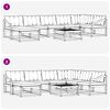 vidaXL Set vanjskih sofa s jastukom 8 pcs Prirodna i svijetlo siva
