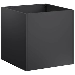 vidaXL Vrtna saksija Crna 20 x 20 x 20 cm Čelična vrata