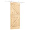 vidaXL Klizna vrata s priborom za montažu 80 x 210 cm masivna borovina