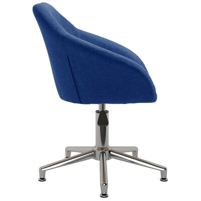 vidaXL Okretne blagovaonske stolice od tkanine 2 kom plave