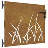 vidaXL Vrtna vrata 85 x 75 cm od čelika COR-TEN s uzorkom trave
