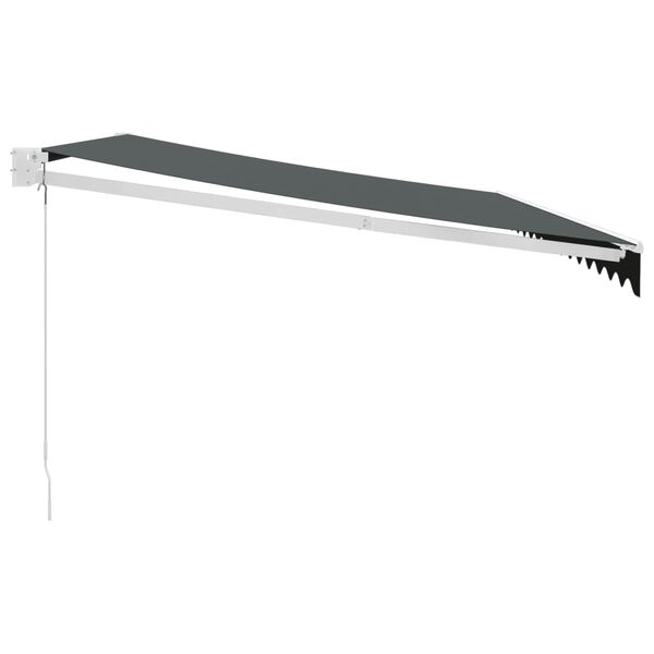 vidaXL Tenda na uvlačenje antracit 4 x 3 m od tkanine i aluminija