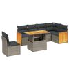 vidaXL 7-dijelni set vrtnih sofa sivi od poliratana