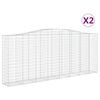 vidaXL Lučne gabionske ko&scaron;are 2 kom 400x30x160/180cm pocinčano željezo