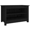 vidaXL Klupa za cipele crna 70 x 38 x 45,5 cm od masivne borovine