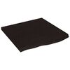 vidaXL Zidna polica tamnosmeđa 60x60x(2-4) cm od obrađene hrastovine