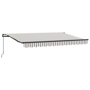 vidaXL Povlačivi tende Svijetlo siva i bijela. 500 &times; 300 cm