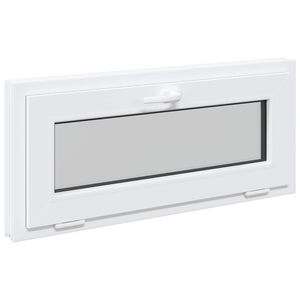 vidaXL Prozor za podrum RISOR 90 x 40 cm PVC i staklo Bijela