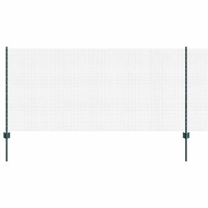 vidaXL Zatvorena žičana ograda s postovima 50 x 1 m Zelena Mreža