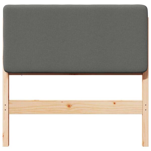 vidaXL Tapecirani uzglavlje s uzglavljem Smeđa i svijetlosiva 75 cm