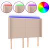 vidaXL LED uzglavlje boja cappuccina 147x16x118/128cm od umjetna koža