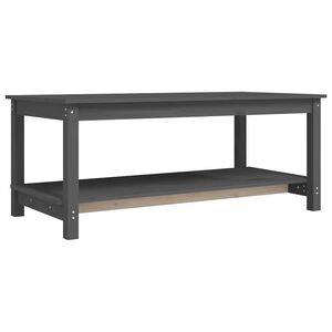 vidaXL Stolić za kavu sivi 110 x 55 x 45 cm od masivne borovine
