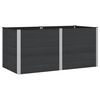 vidaXL Povi&scaron;ena vrtna gredica Crna 200 x 100 x 91 cm alu.