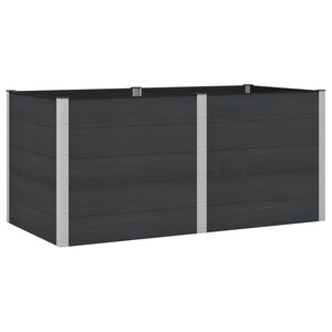 vidaXL Povi&scaron;ena vrtna gredica Crna 200 x 100 x 91 cm