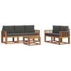 vidaXL Set vanjskih sofa 6 kom. Prirodna i antracit