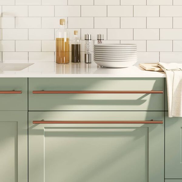 vidaXL Ručke za ormarić 5 kom brončane 480 mm od nehrđajućeg čelika