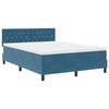 vidaXL LED Box Spring Krevet Tamno plava 140 x 190 cm Bar&scaron;un