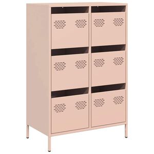 vidaXL Visoka komoda ružičasta 68x39x101,5cm od čelika