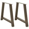 vidaXL Noge za blagovaonski stol A-oblika 2 kom 100 x (72-73) cm Čelik