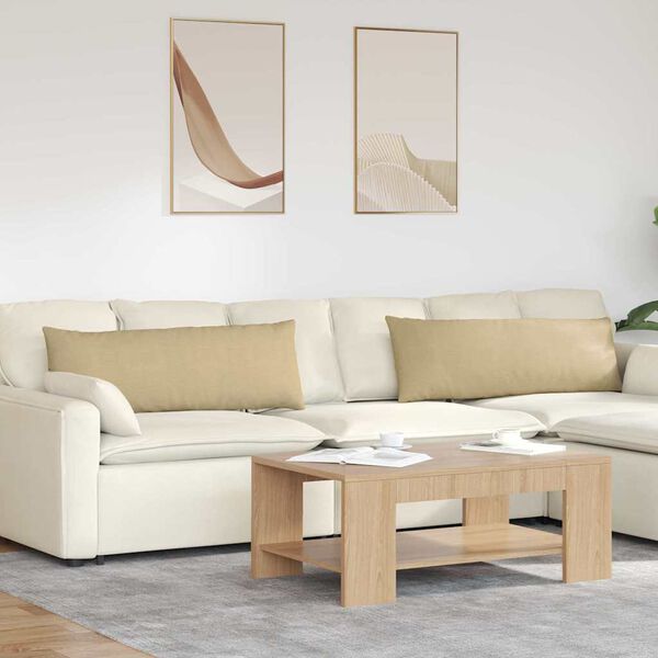 vidaXL Jastučići za sofu 2 pcs Siva zelena 120 x 40 cm Kordura tekstil