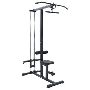 vidaXL Sprava za lat povlačenje Crna 110 x 70 x 187 cm