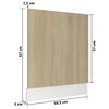 vidaXL Panel za perilicu posuđa "Lyon" Sonoma hrast 59,5x3x67 cm Inženjersko drvo
