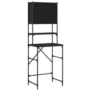 vidaXL Ormarić za perilicu rublja crni 68 x 48,5 x 194 cm