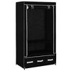 282457 vidaXL Wardrobe Black 87x49x159 cm Fabric