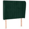 vidaXL Uzglavlje s u&scaron;ima tamnozeleno 93x23x118/128 cm bar&scaron;unasto