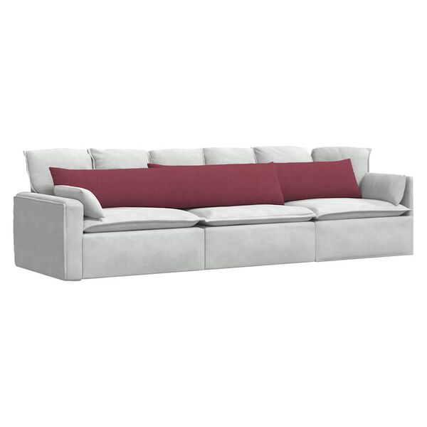 vidaXL Jastučići za sofu 2 pcs Vinska crvena 200 x 40 cm tkanina