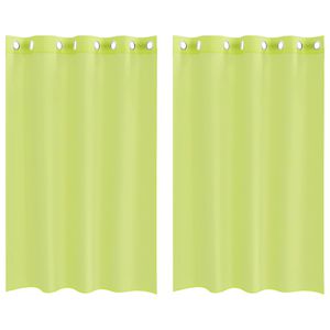 vidaXL Voile zavjese s u&scaron;icama 2 kom jabučno zelena 140x175 cm