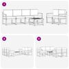 vidaXL Set vanjskih sofa 7 pcs Prirodna i krem Čvrsto drvo akacije