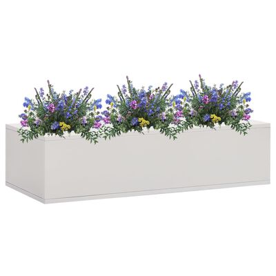 vidaXL Uredska posuda za cvijeće svjetlosiva 90 x 40 x 23 cm čelična