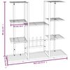 vidaXL Stalak za cvijeće 94,5 x 25 x 89 cm bijeli željezni