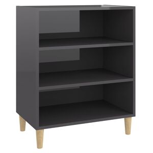 vidaXL Komoda visoki sjaj siva 57 x 35 x 70 cm od konstruiranog drva
