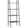 vidaXL Samostojeće police s 4 razine crne 56 x 35 x 140 cm