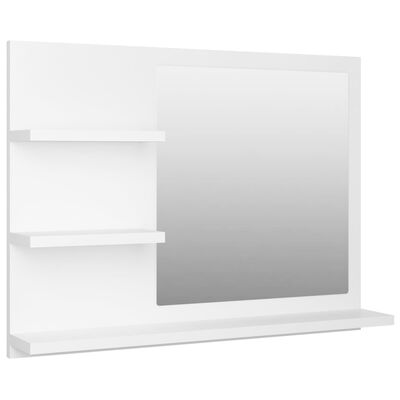 vidaXL Kupaonsko ogledalo bijelo 60 x 10,5 x 45 cm konstruirano drvo