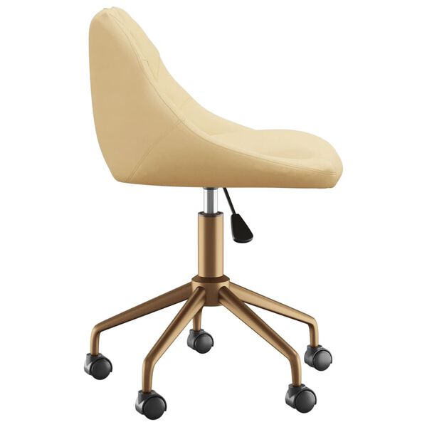 vidaXL Okretna blagovaonska stolica krem bar&scaron;unasta