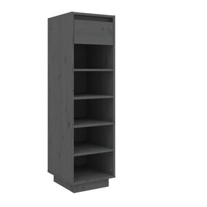 vidaXL Ormarić za cipele sivi 30x34x105 cm od masivne borovine